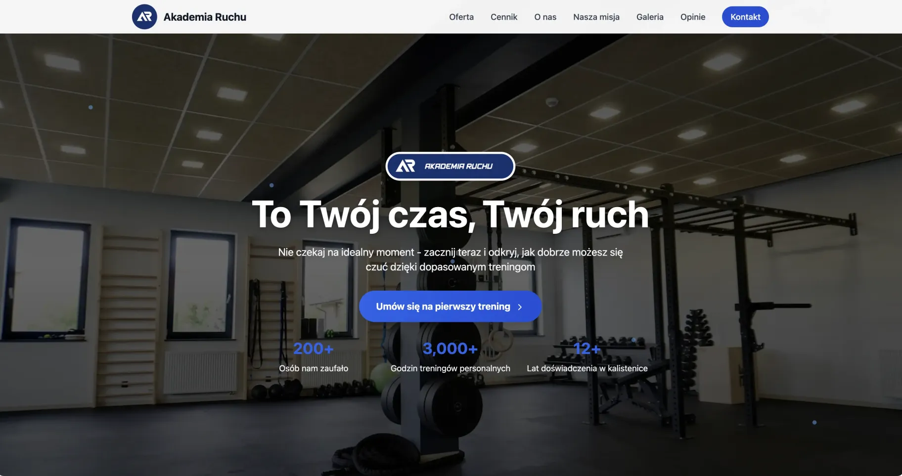 Podgląd strony Akademia Ruchu