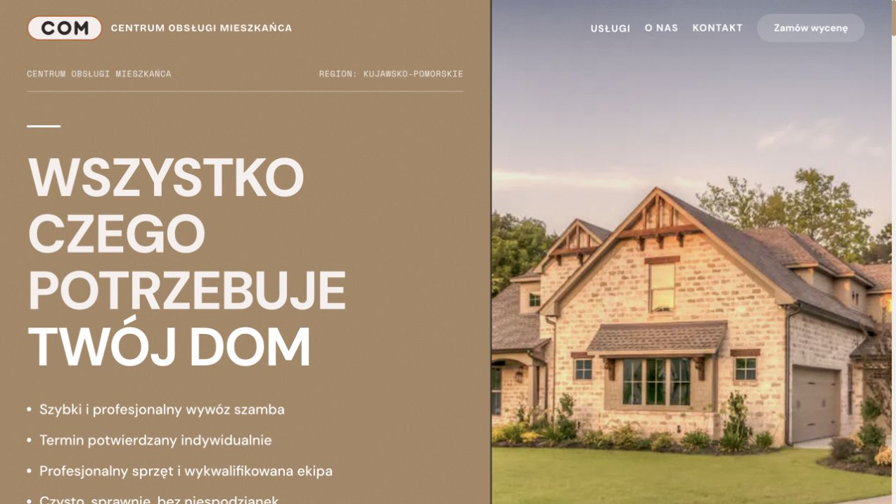 Podgląd strony Centrum Obsługi Mieszkańca